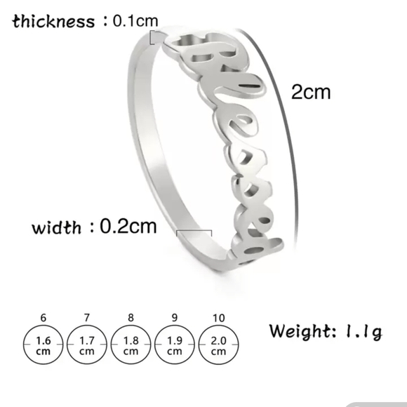NEW Silver 'Blessed' Ring Fast Shipping 📦 - Picture 2 of 5